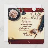 Grappige Rode Brief aan Kerstman Gebed Voor Vriend Feestdagenkaart (Voorkant)