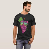 Grappige rode druiven met zonnebril outfit liefde  t-shirt (Voorkant volledig)