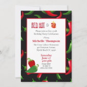 Grappige rode en groene paprika's 70e verjaardag kaart (Voorkant)