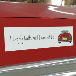 Grappige rode Figaro auto Bumpersticker
