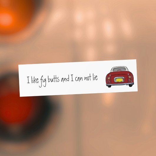 Grappige rode Figaro auto Bumpersticker