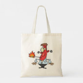 Grappige Rode Gezicht Man met Koorts Thermometer Tote Bag (Achterkant)