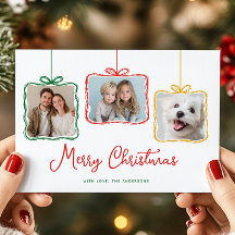 Grappige rode groene geschenkdoos foto