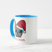 Grappige rode herten Franse Santa Pootjes Kerstmis Mok (Voorkant links)