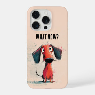 Grappige Rode Hond – Whimsicale Cartoon Huisdier K iPhone 15 Pro Case