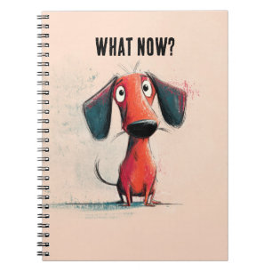Grappige Rode Hond – Whimsicale Cartoon Huisdier K Notitieboek