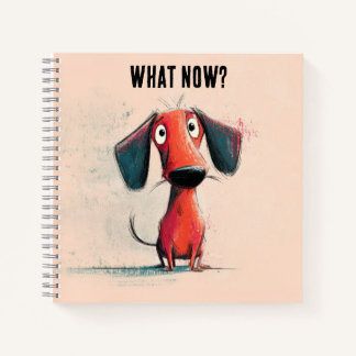 Grappige Rode Hond – Whimsicale Cartoon Huisdier K Notitieboek