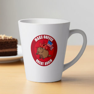 Grappige Rode Kardinaal Maakt Koffie Weer Geweldig Latte Mok