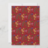 Grappige Rode Kat Kerstmis Spirit Cocktail Party Kaart (Achterkant)