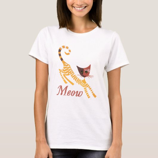Grappige rode kat t-shirt (Voorkant)