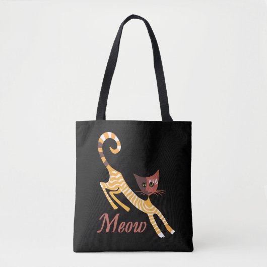Grappige rode kat tote bag (Voorkant)