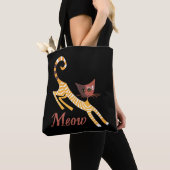 Grappige rode kat tote bag (Dichtbij)