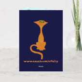 Grappige rode kat verjaardagskaart kaart (Achterkant)