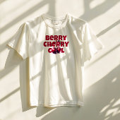 Grappige rode kersen vibe slogan moederdag t-shirt