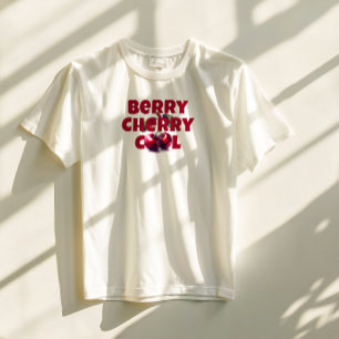 Grappige rode kersen vibe slogan moederdag t-shirt