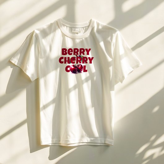 Grappige rode kersen vibe slogan moederdag t-shirt