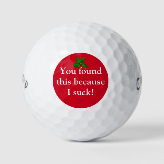 Grappige rode kerst ik zuig golfballen (Voorkant)