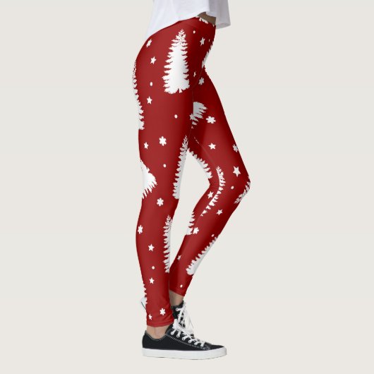 Grappige rode kerst leggings (Rechts)