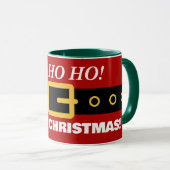 Grappige rode Kerstmis Sinterklaas pak en riem Mok (Voorkant rechts)