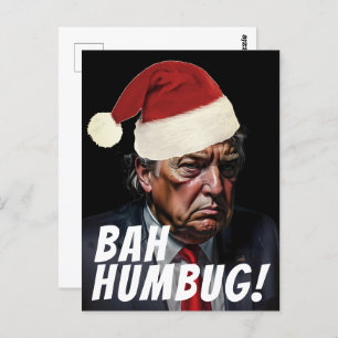 Grappige rode kerstmuts Trump lelijke kerst Briefkaart