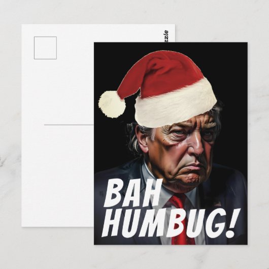 Grappige rode kerstmuts Trump lelijke kerst Briefkaart (Voorkant / Achterkant)
