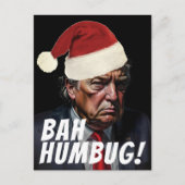 Grappige rode kerstmuts Trump lelijke kerst Briefkaart (Voorkant)