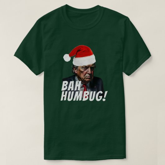 Grappige rode kerstmuts Trump lelijke kerst T-shirt (Design voorkant)