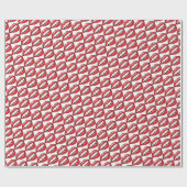 Grappige Rode Lippen Cadeaupapier (Vlak)