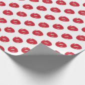 Grappige Rode Lippen Cadeaupapier (Hoek)
