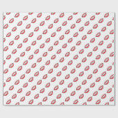 Grappige rode lippen  cadeaupapier (Vlak)