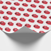 Grappige Rode Lippen Cadeaupapier (Hoek)