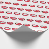 Grappige Rode Lippen Cadeaupapier (Hoek)