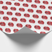 Grappige Rode Lippen Cadeaupapier (Hoek)
