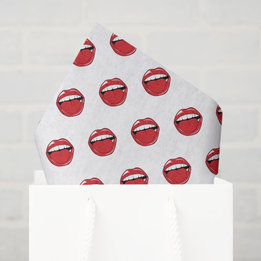 Grappige rode lippen tissuepapier (Cadeauzakje)