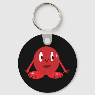 Grappige rode monster Sleutelhanger