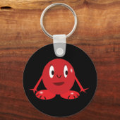 Grappige rode monster Sleutelhanger (Voorkant)