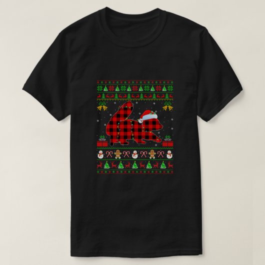 Grappige Rode Panda Liefhebber Buffalo Plaid Versc T-shirt (Design voorkant)