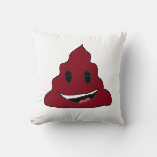 Grappige rode poep Emoji kussen