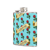 Grappige rode roos Drink lintpatroon te vergeten Heupfles (Links)