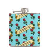 Grappige rode roos Drink lintpatroon te vergeten Heupfles (Voorkant)