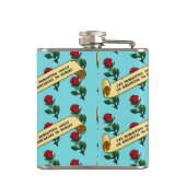 Grappige rode roos Drink lintpatroon te vergeten Heupfles (Achterkant)