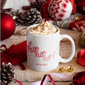 Grappige Rode Roze Hohoho Joyeux Noel Typografie Mok
