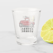 Grappige rode  truck bier juichen! shot glas (Achterkant)