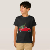 Grappige Rode Vrachtwagen Liefhebber Kerstman Hoed T-shirt (Voorkant volledig)