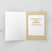 Grappige rode wijn Toast Mannelijke Cartoon Happy  Kaart (Binnen)