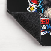 Grappige rode witte en woof border collie hond muismat (Hoek)