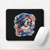 Grappige rode witte en woof border collie hond muismat (Met muis)