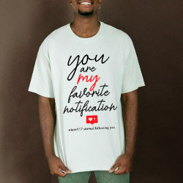 Grappige Rode Zwarte Liefde Digitale Sociale Media T-shirt