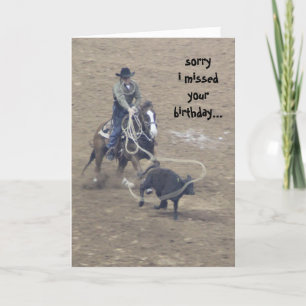 Grappige Rodeo Verlate verjaardag, (een beetje vas Kaart