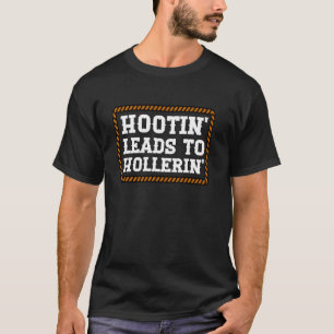 Grappige Rodeo Zuidelijke Cowboy Hootin Leidt Tot T-shirt